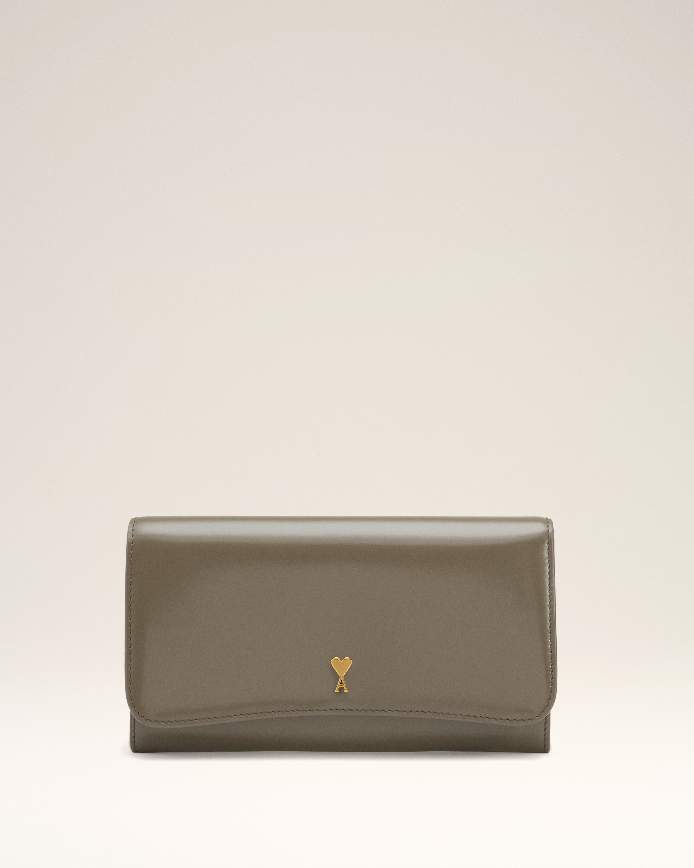 GREY GLAZED LEATHER PARIS PARIS CONTINENTAL WALLET - 1