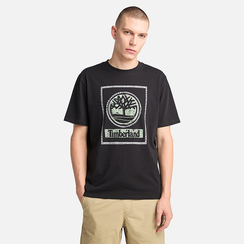 Timberland Men's Front Seasonal Stack Logo T-Shirt outlook