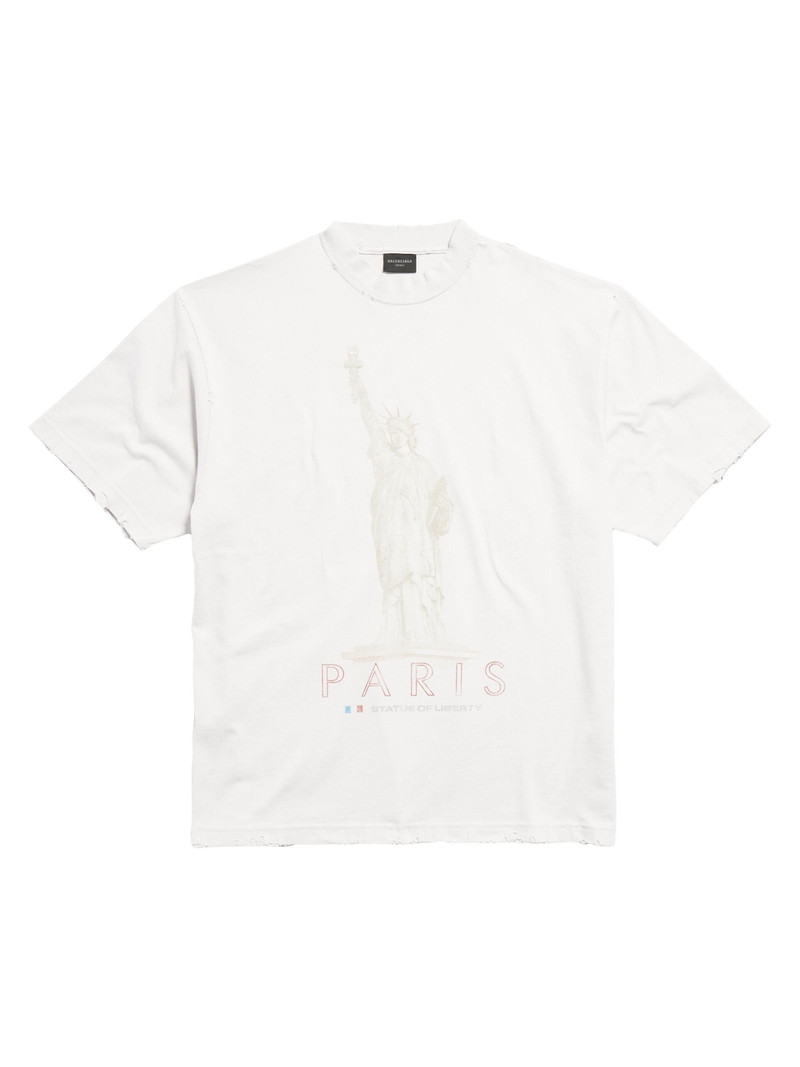 Paris Liberty Medium Fit T-Shirt - Off White 1
