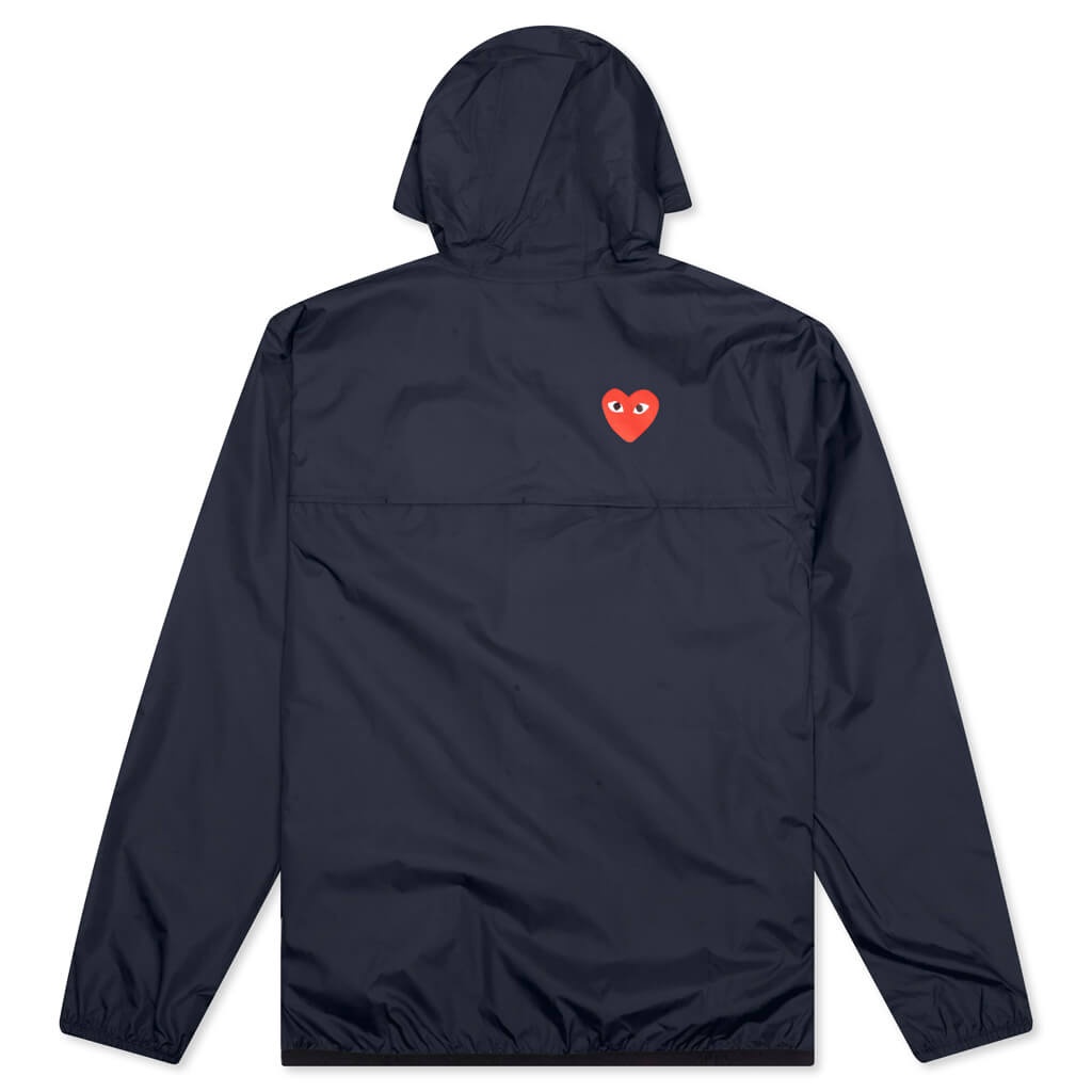 COMME DES GARCONS PLAY X K-WAY LE VRAI ZIP JACKET - NAVY - 2