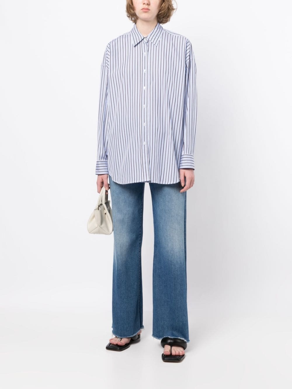 oversize striped cotton shirt - 2