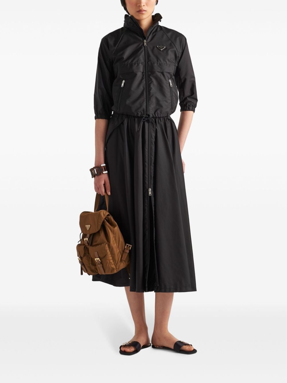 triangle-logo zipped maxi skirt - 2
