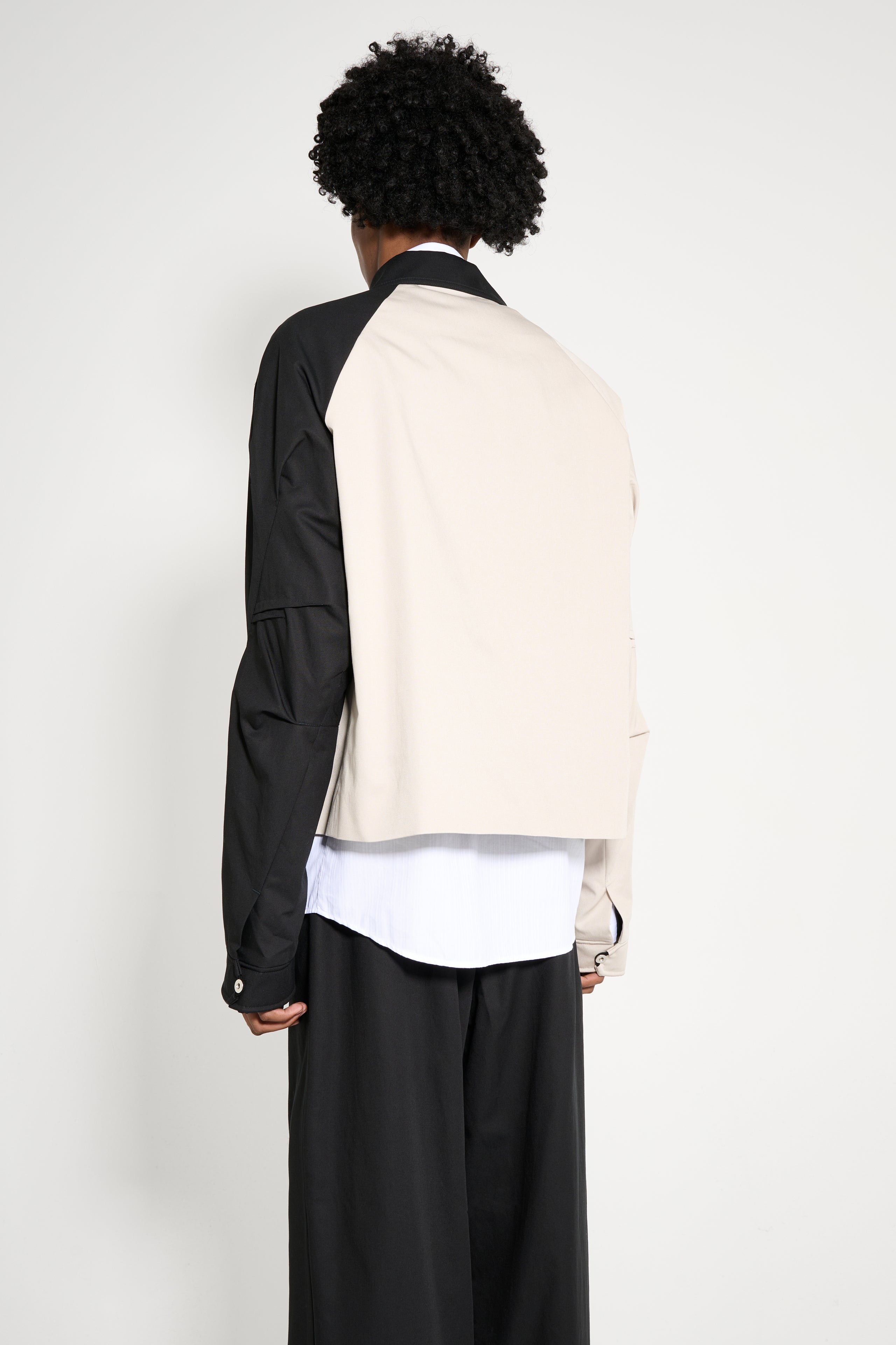 KIKO KOSTADINOV ALEC K-DART BLOUSON SEEDPEARL / BLACK SABLE - 4