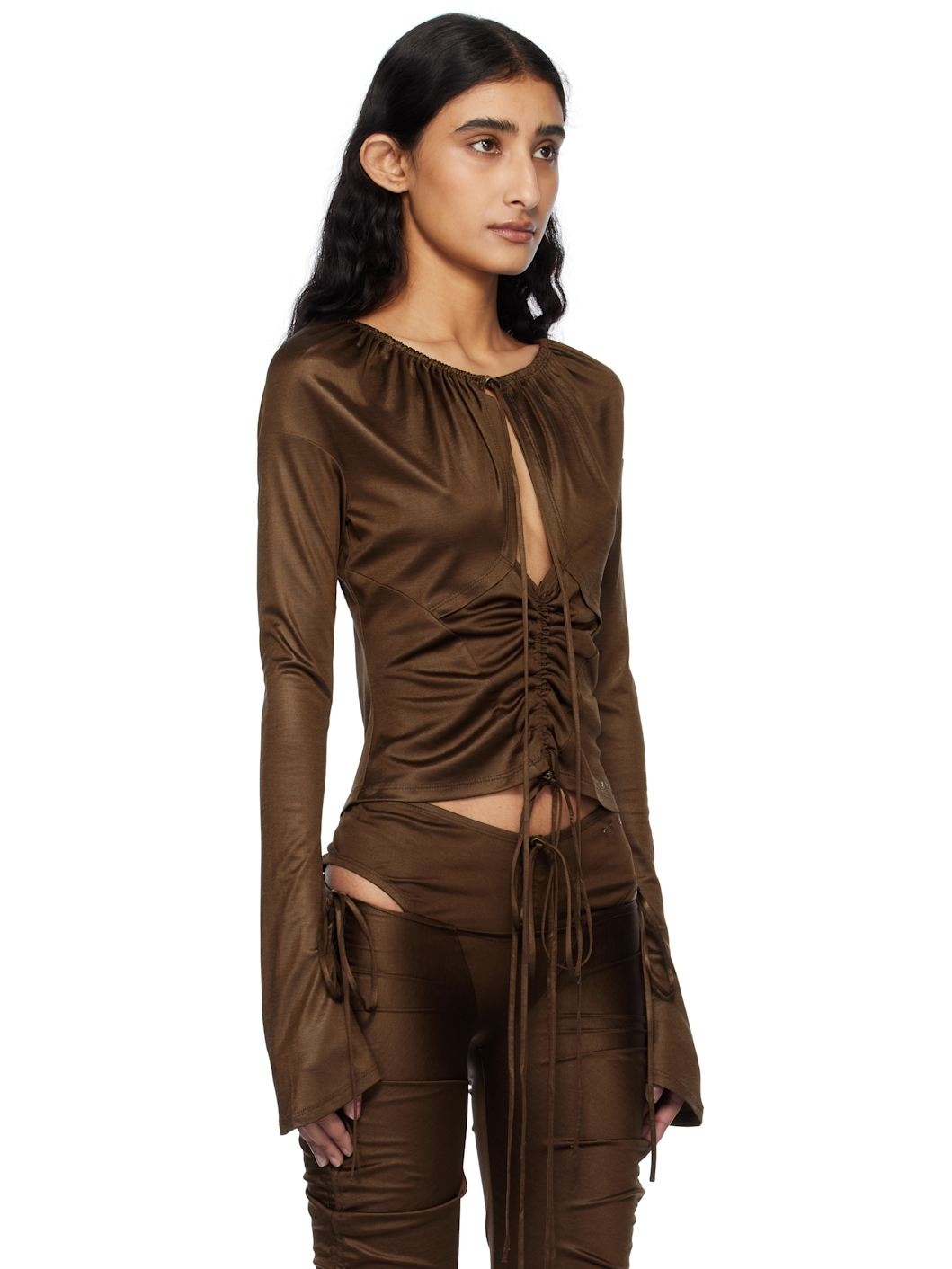 Brown Cu Blouse - 2