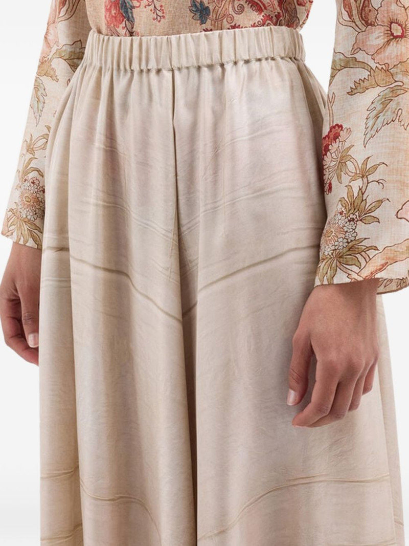 Aloe A-line silk midi skirt 4