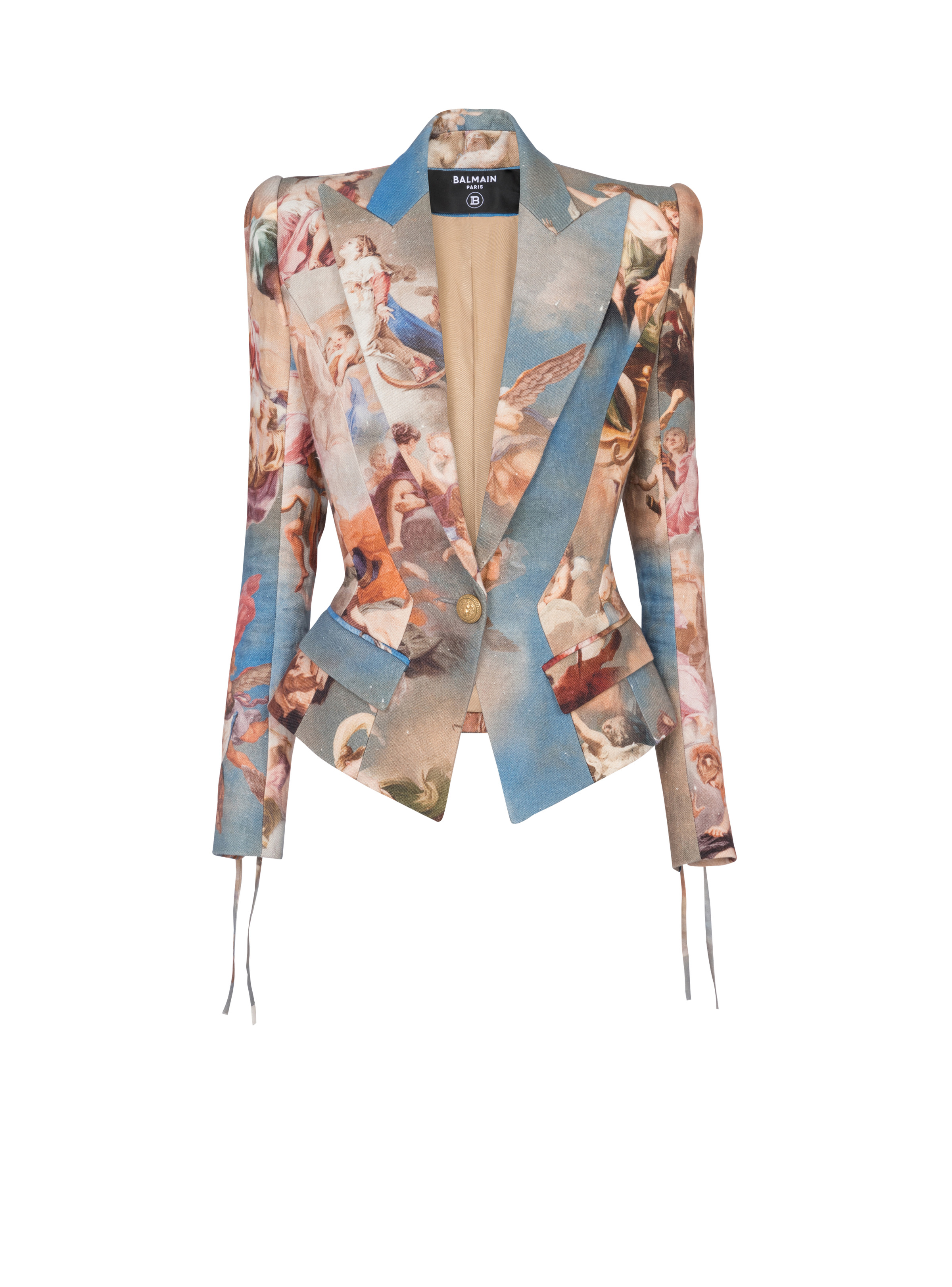 Slim-fit Sky printed canvas jacket - 1