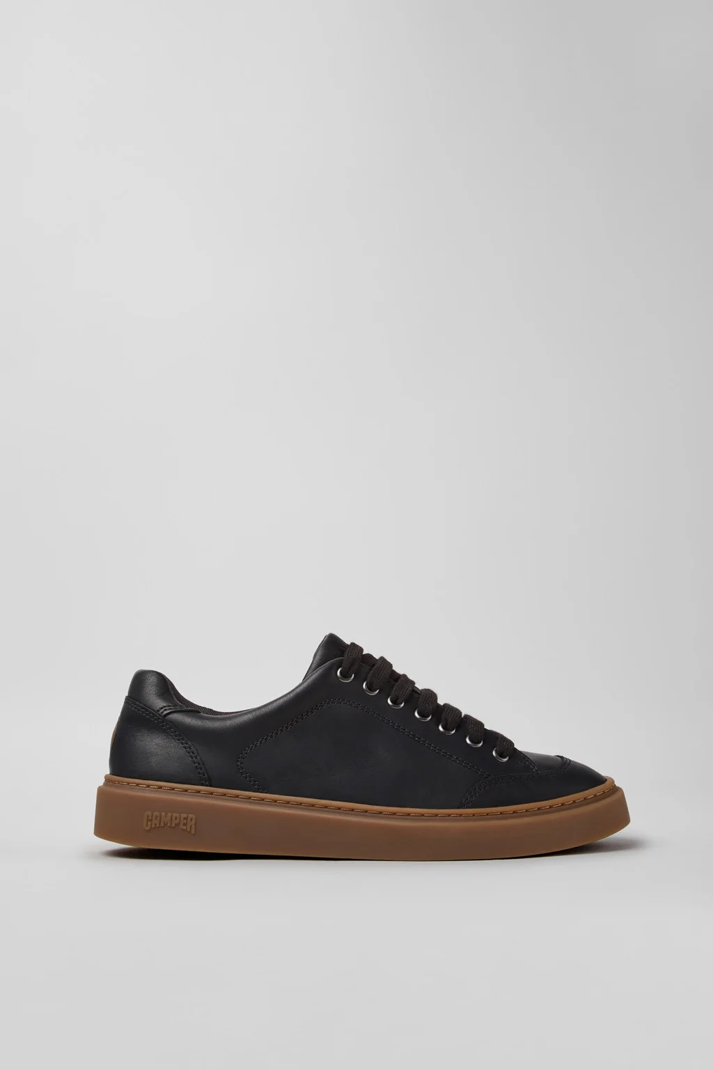 Runner Twentyfive Black Leather Sneakers for Men. - 1