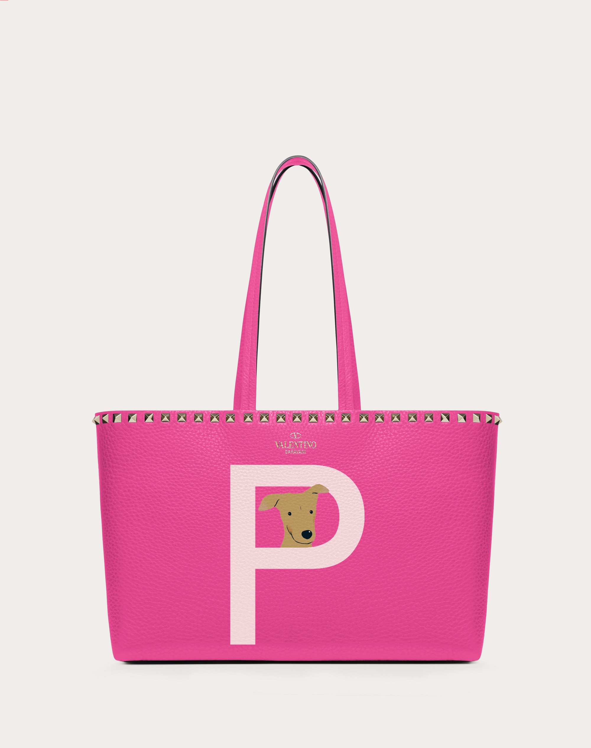 VALENTINO GARAVANI ROCKSTUD PET CUSTOMIZABLE SMALL TOTE BAG - 1