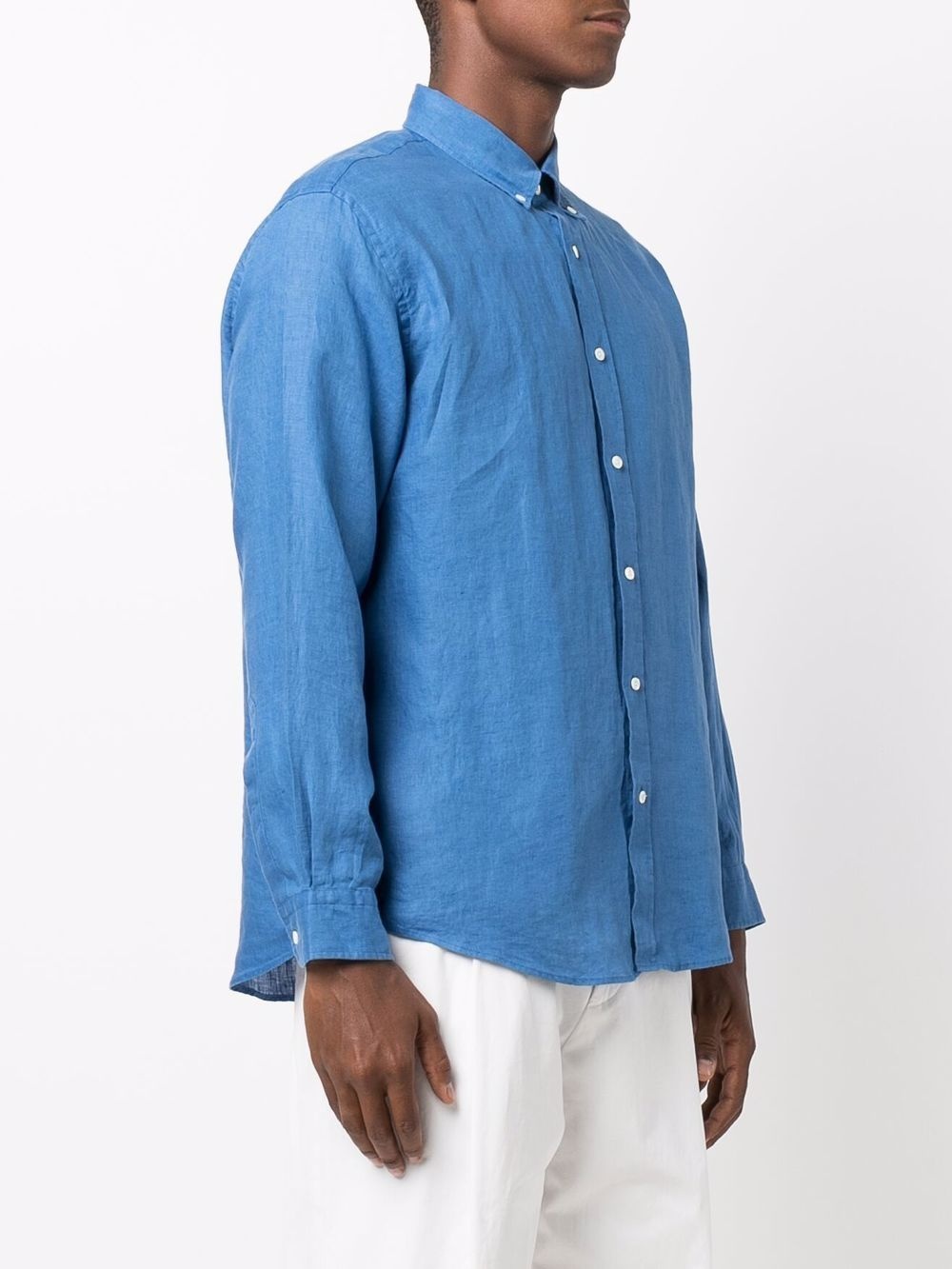 button-down linen shirt - 3