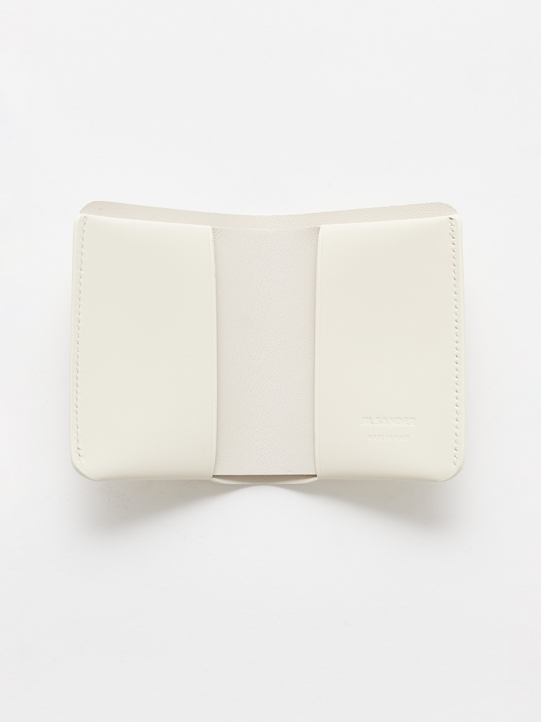 JIL SANDER DOUBLE CARD WALLET EGGSHELL - 2