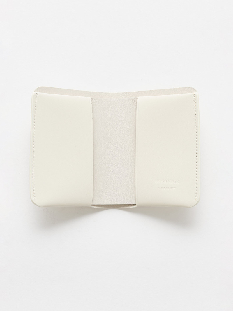 Jil Sander JIL SANDER DOUBLE CARD WALLET EGGSHELL outlook