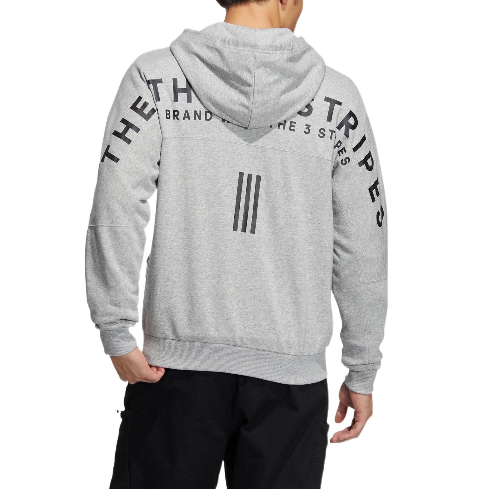 adidas 3-stripes hoodie 'Grey' IA9437 - 3