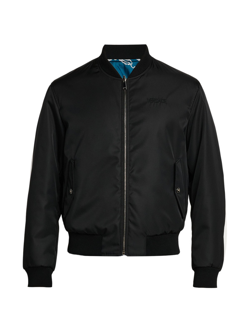 Men's Barocco Mythic Reversible Twill Jacket - Black Petrol Blue 1