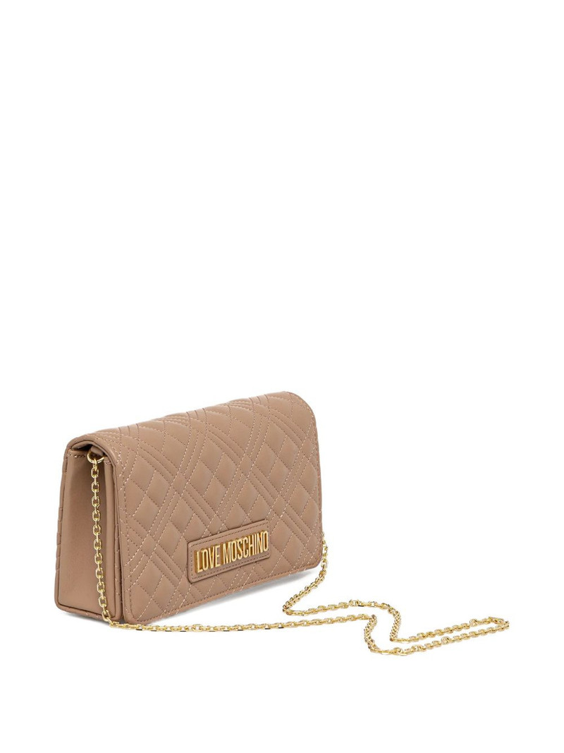 Moschino quilted-design chain-strap shoulder bag outlook