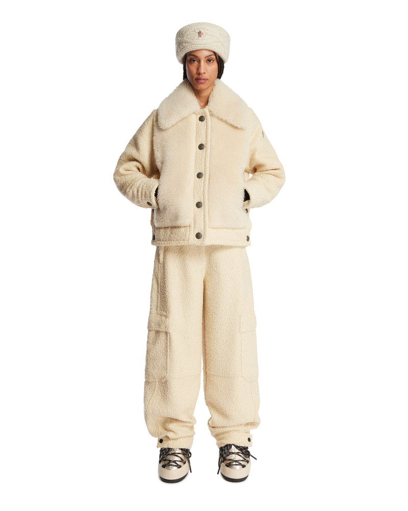 Moncler Grenoble Ivory Wool Down Jacket outlook