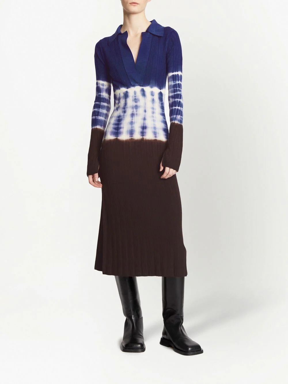 tie-dye knitted dress - 2