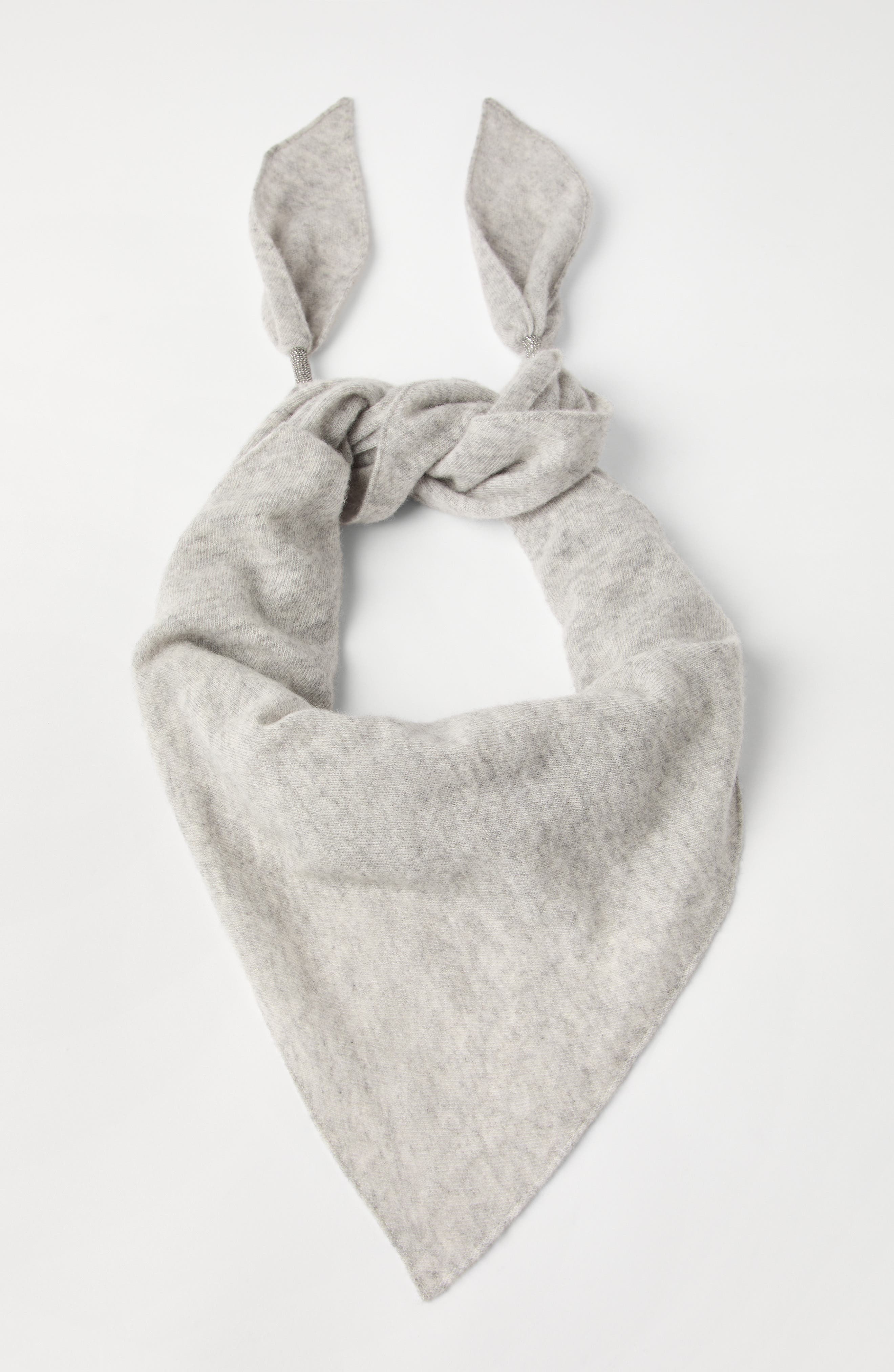 Brunello Cucinelli Scarf with monili in Light Grey at Nordstrom - 2