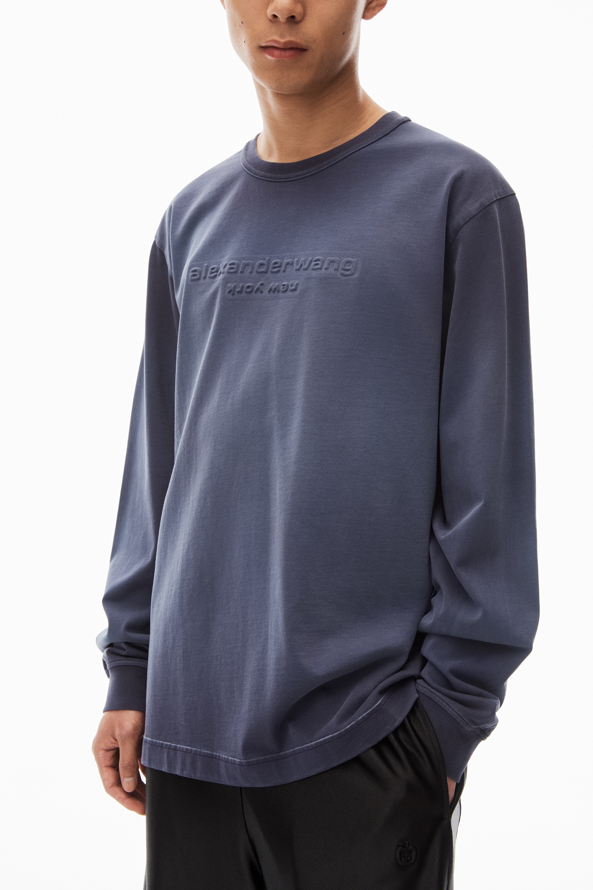 long sleeve tee in compact jersey - 3