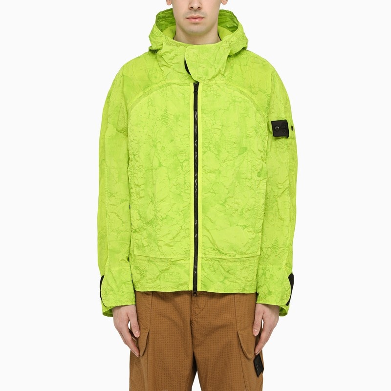 Pistachio jacket with zip and hood - 1