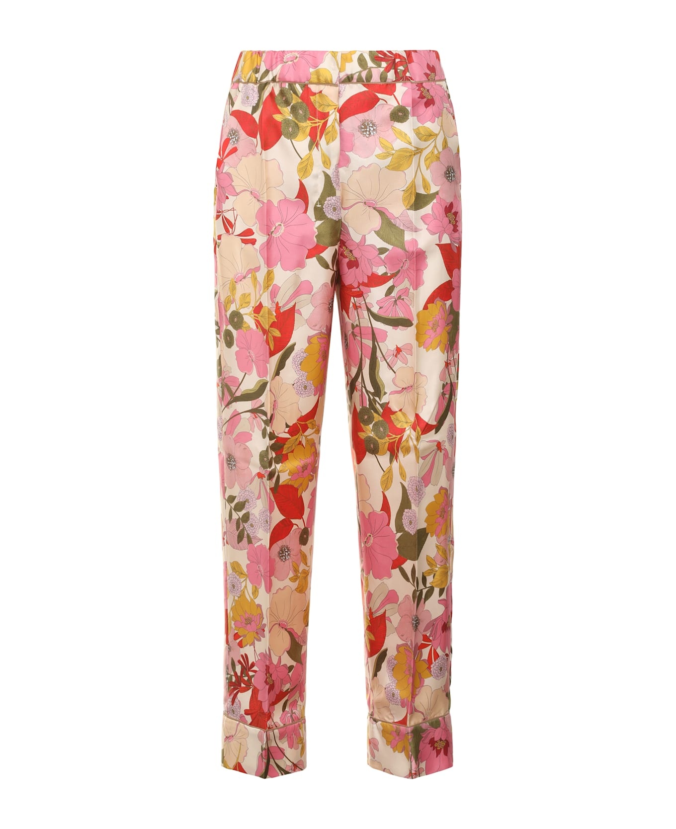 Leda Printed Silk Pajama Pants - 1