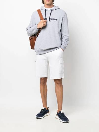 Brunello Cucinelli embroidered cotton hoodie outlook