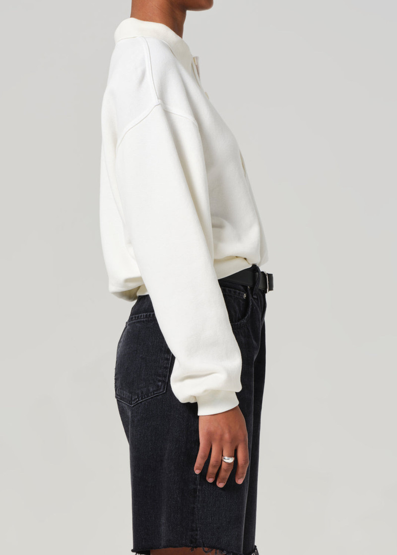 Remi cotton-blend jersey 스웨터 백색 6