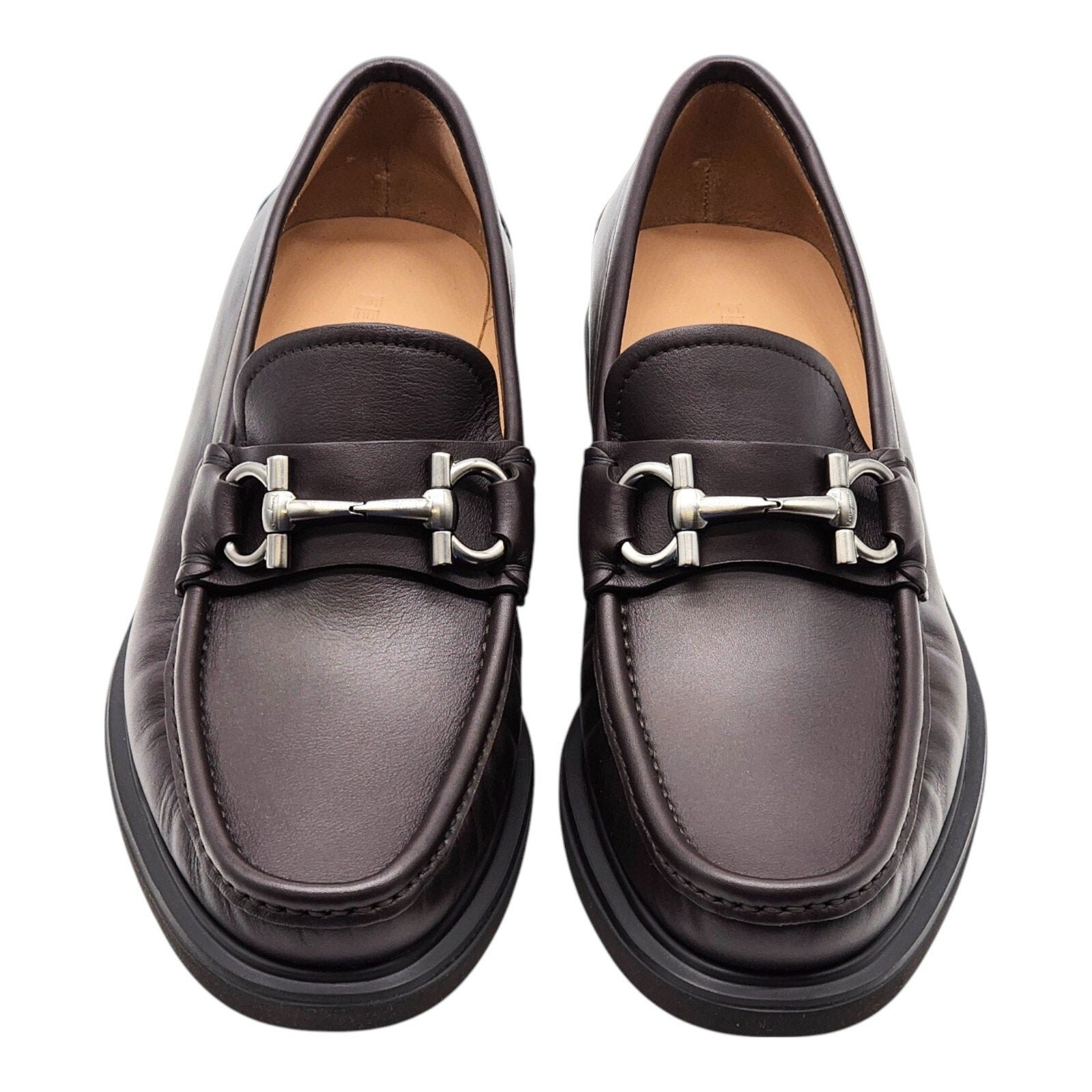 Salvatore Ferragamo Glasgow Calfskin Leather Loafers Brown - 4