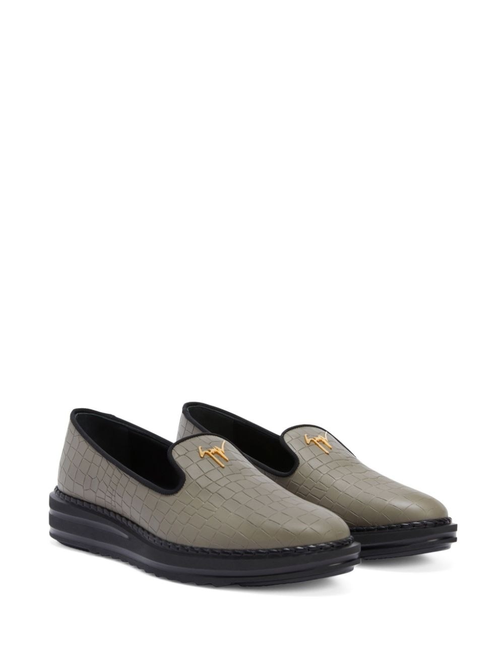Tim logo-lettering loafers - 2