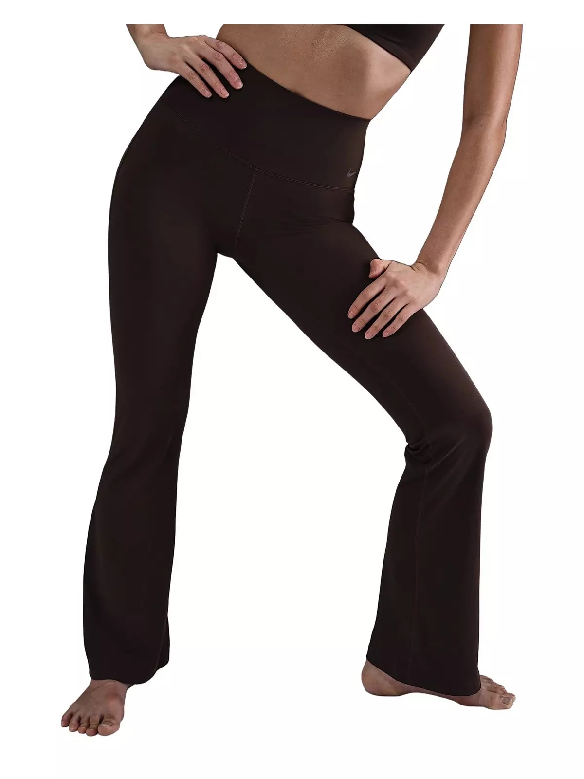 Women's Zenvy High-Waisted Flared Leggings - Brown - 1