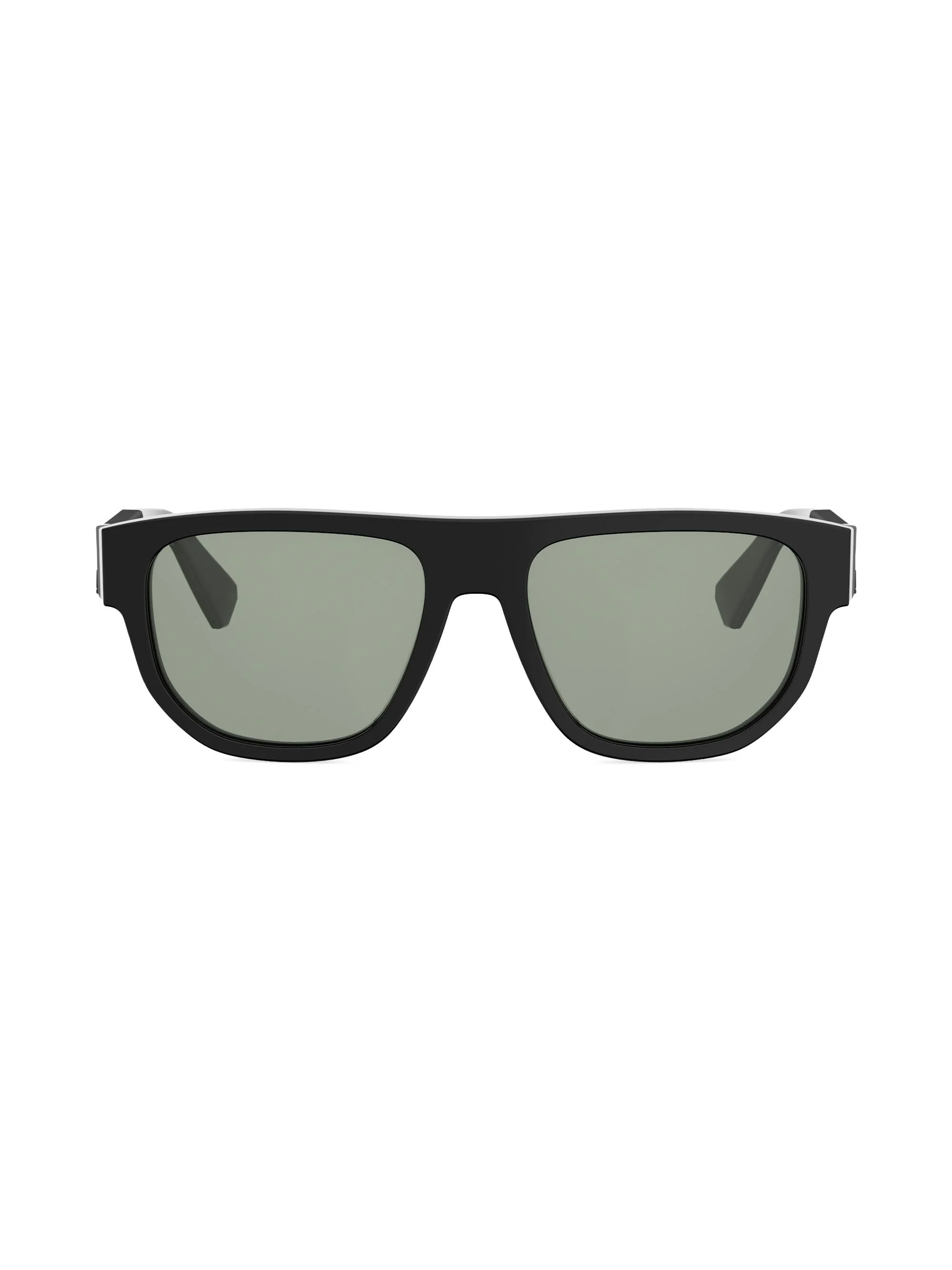 Women's Bvlgari Aluminium 55MM Rectangular Sunglasses - Shiny Black Green - 1