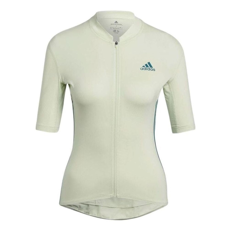 (WMNS) adidas The Short Sleeve Cycling Jersey 'Green' H65313 1