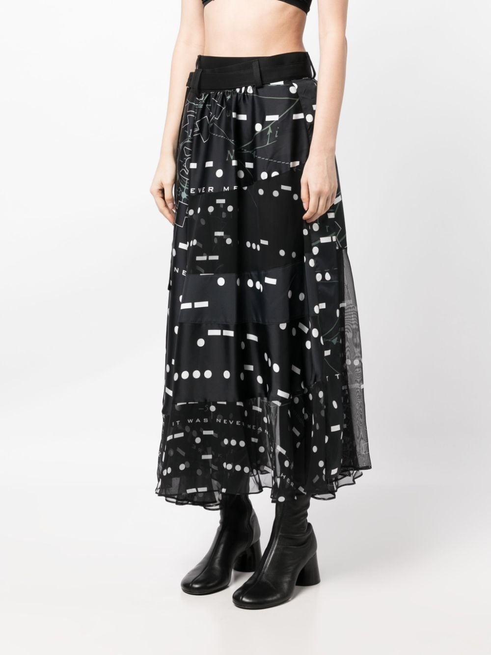 x Interstellar belted midi skirt - 5