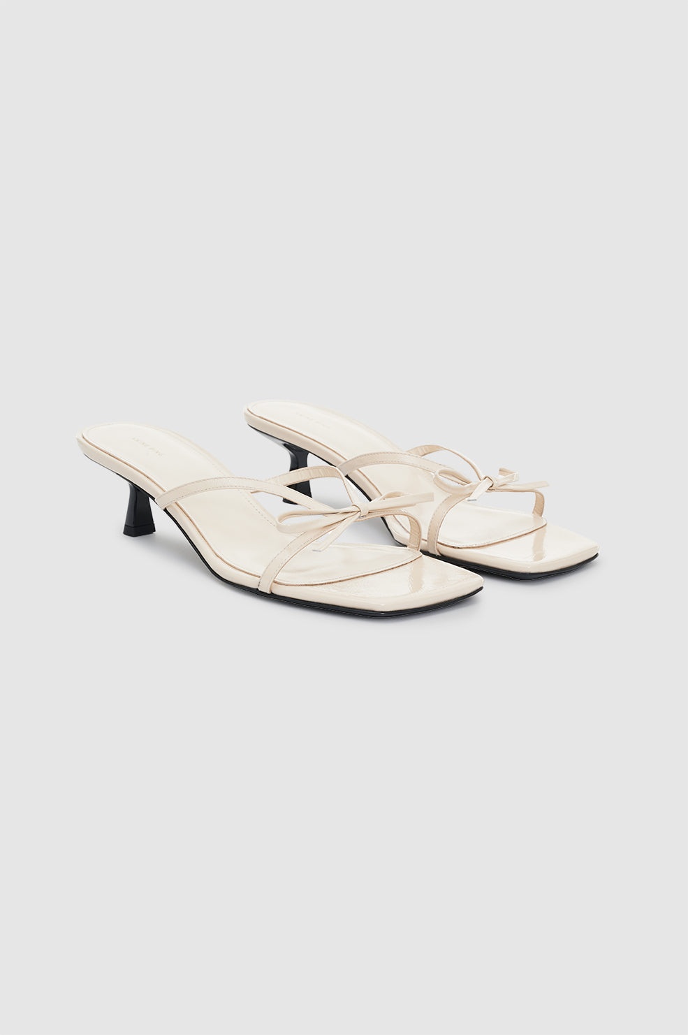 Jackie Heels - Bone Crinkled Patent - 4