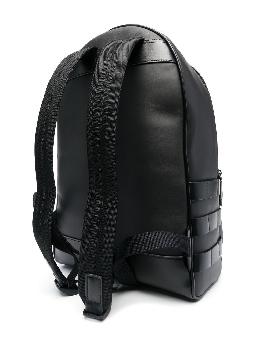 logo-embossed leather backpack - 3