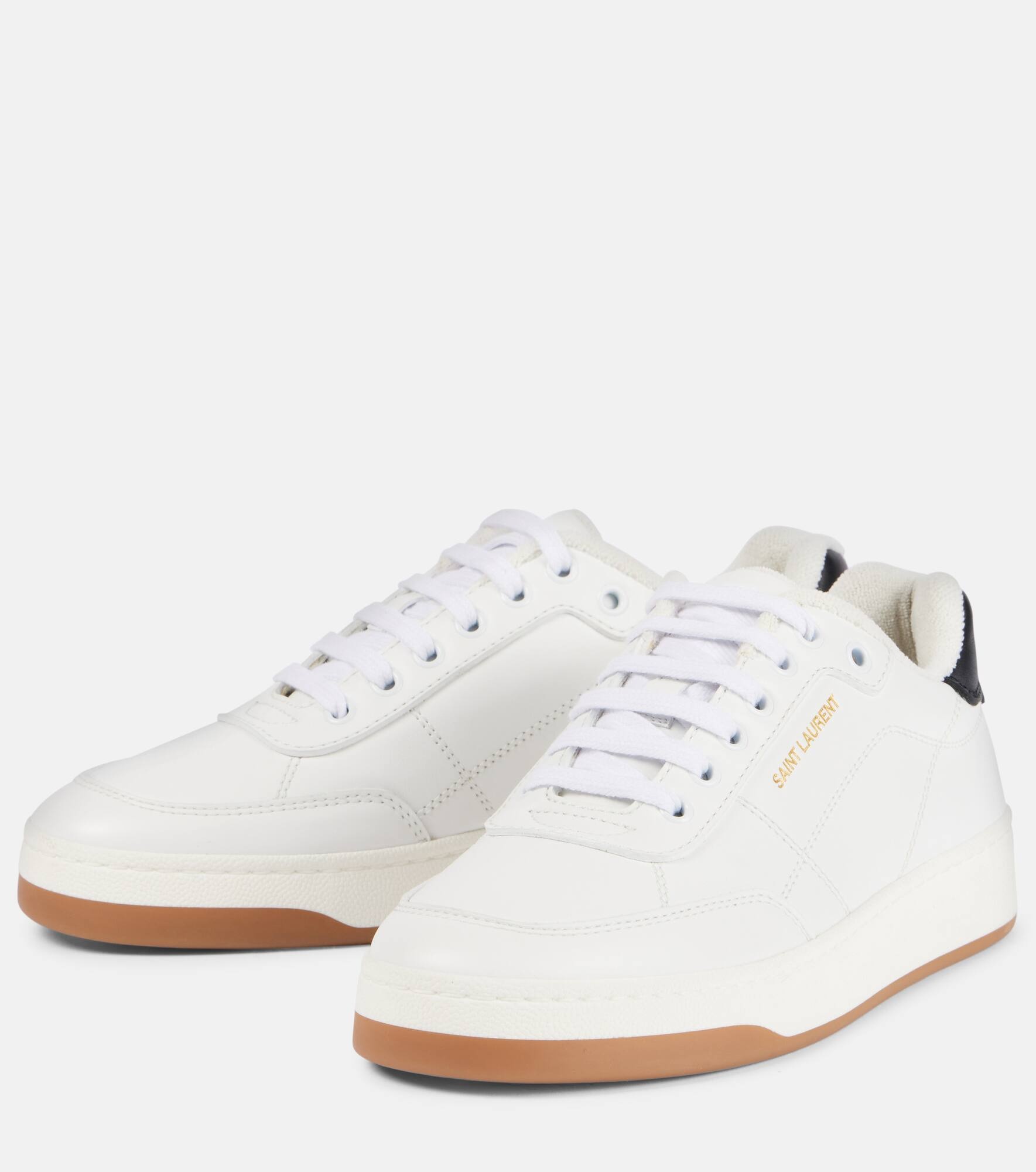 SL61 leather low-top sneakers - 4