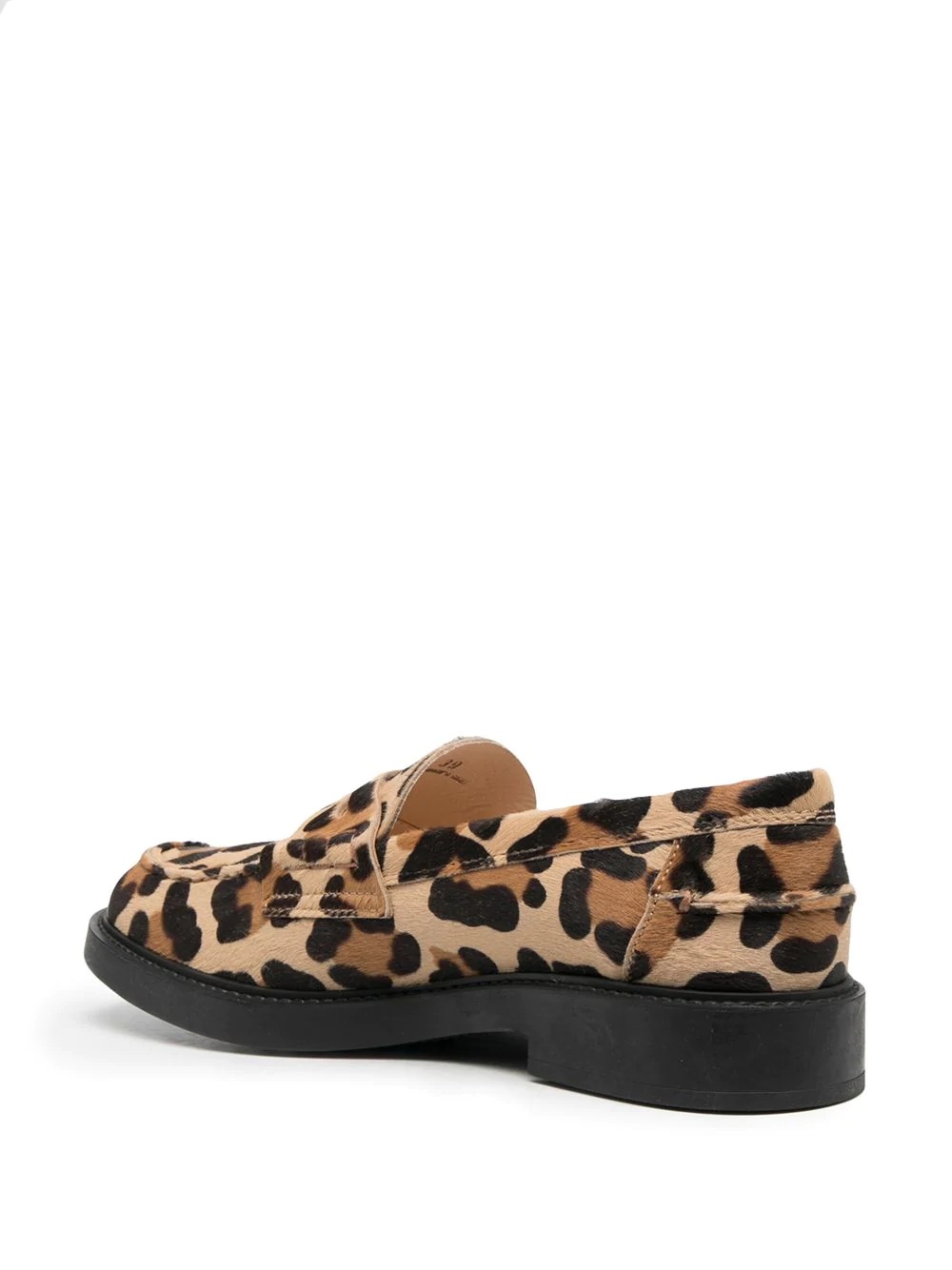 leopard-print penny loafers - 3