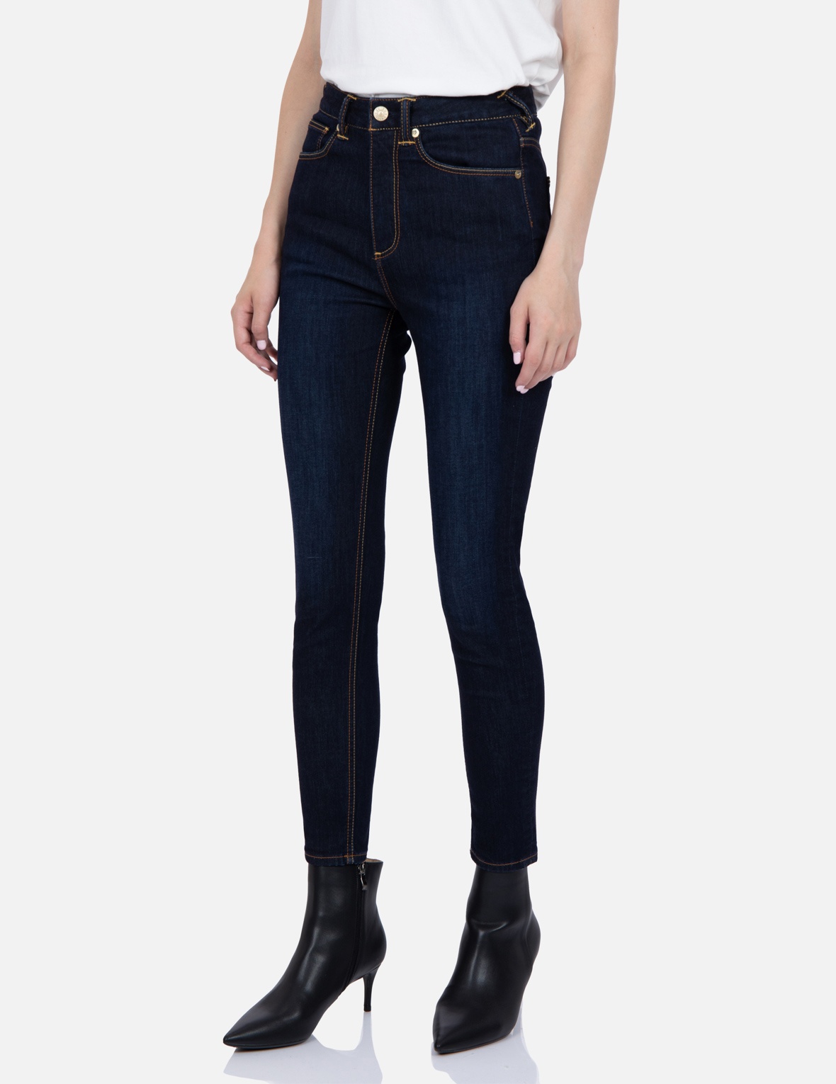 BROCADE SEAGULL AND KAMON APPLIQUÉ SKINNY JEANS - 6