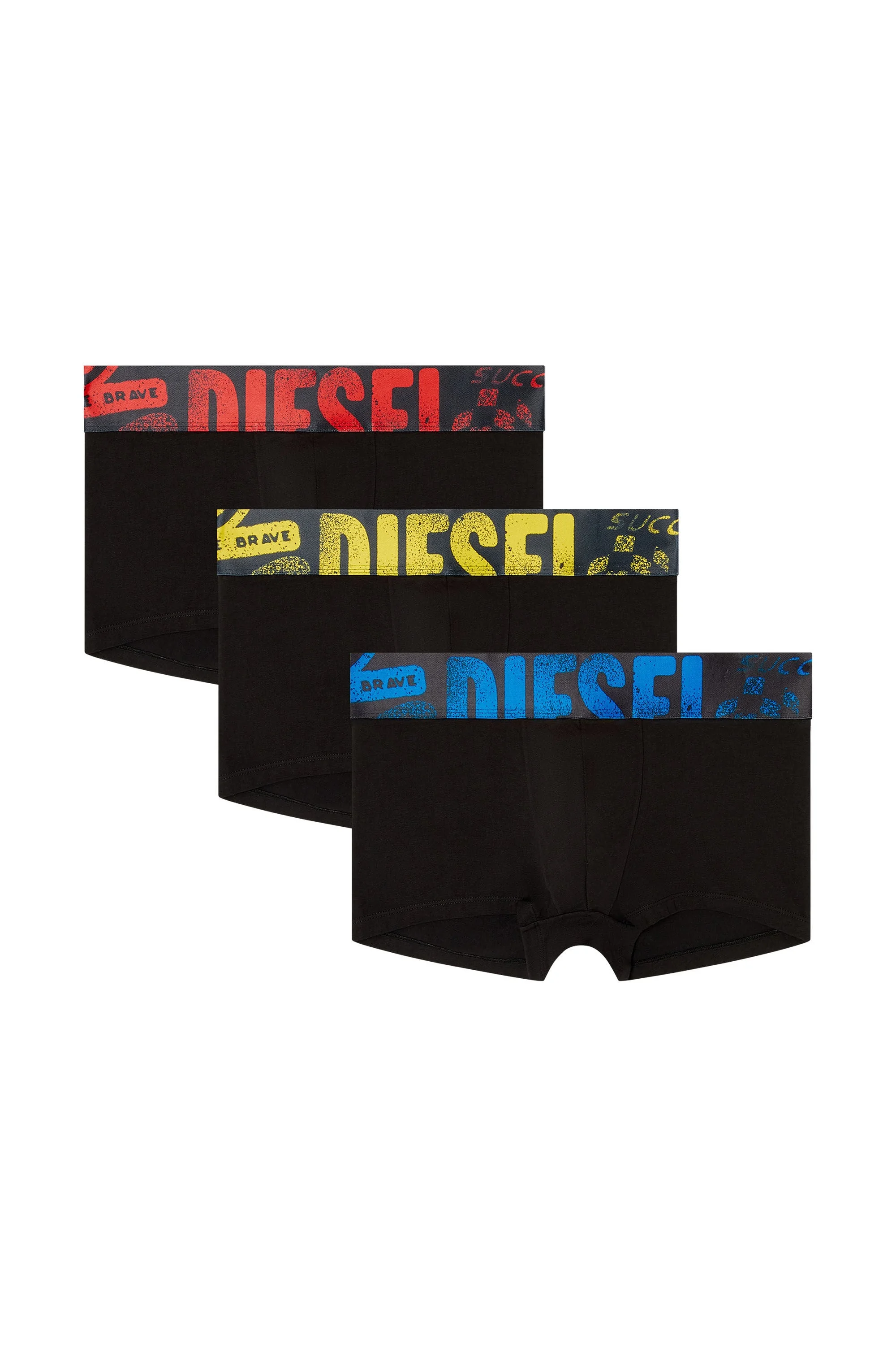 THREE-PACK OF TRUNKS WITH MULTICOLOURED LOGO - 1