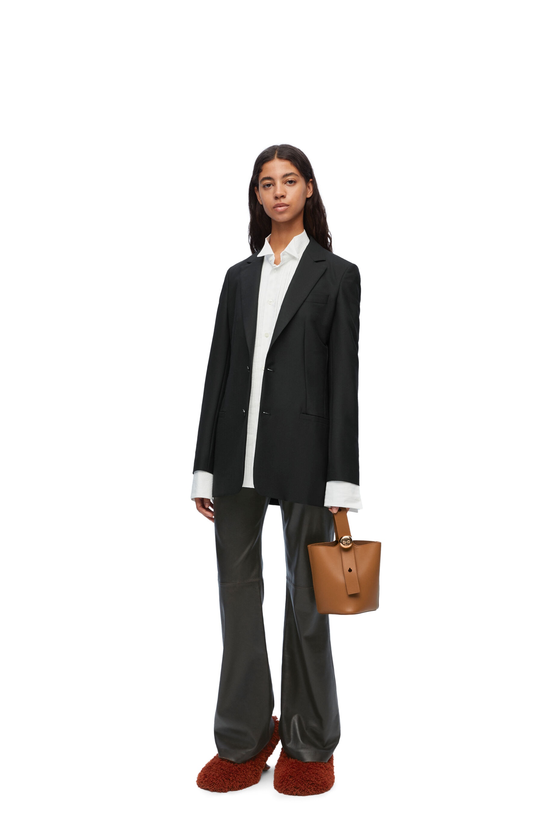 Bootleg trousers in nappa calfskin - 2