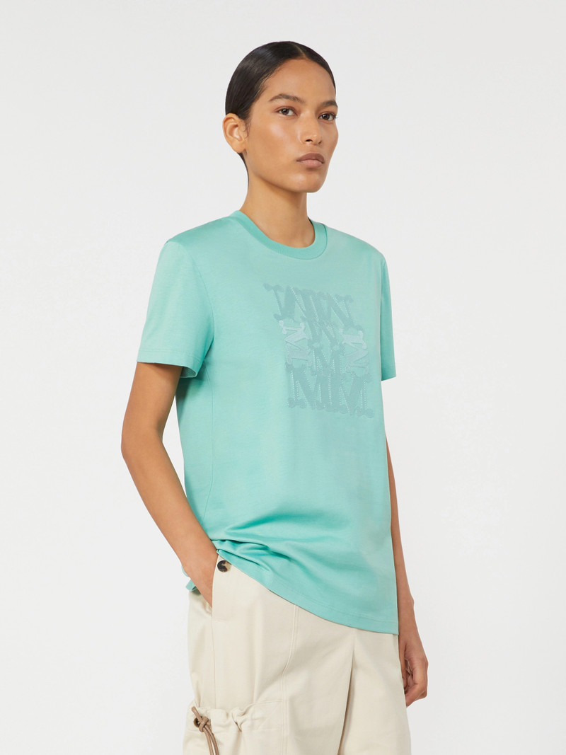 GIOVANE Jersey logo T-shirt - WATER 3