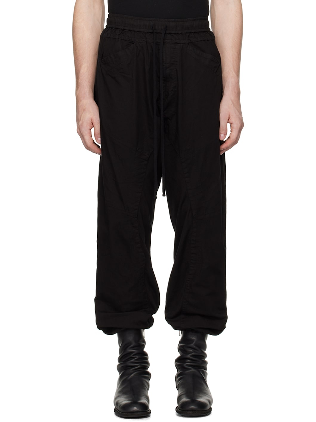 Black Jogger Track Pants - 1