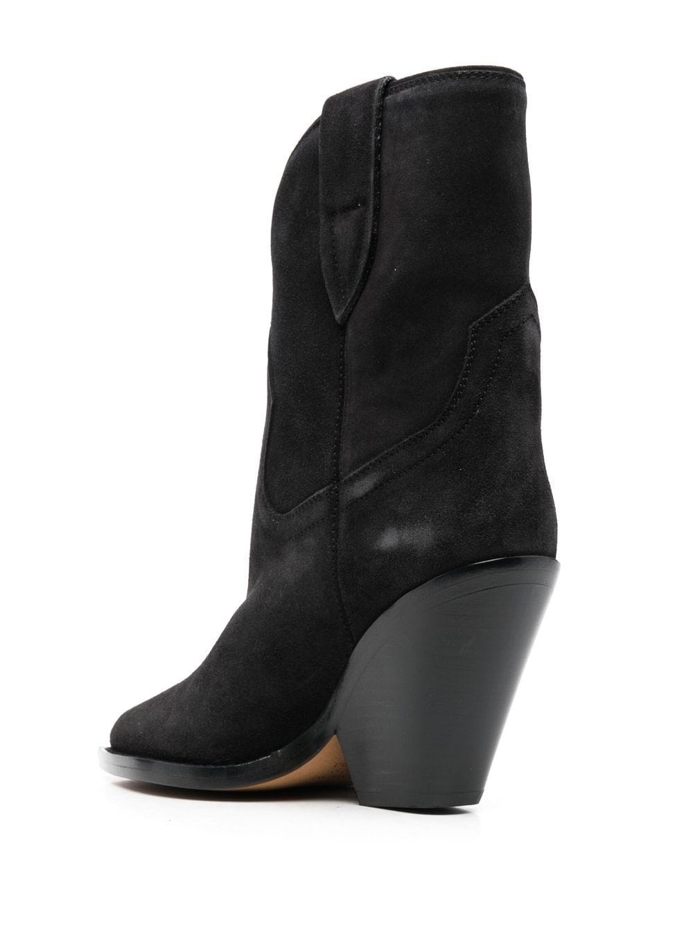 pointed-toe suede boots - 3