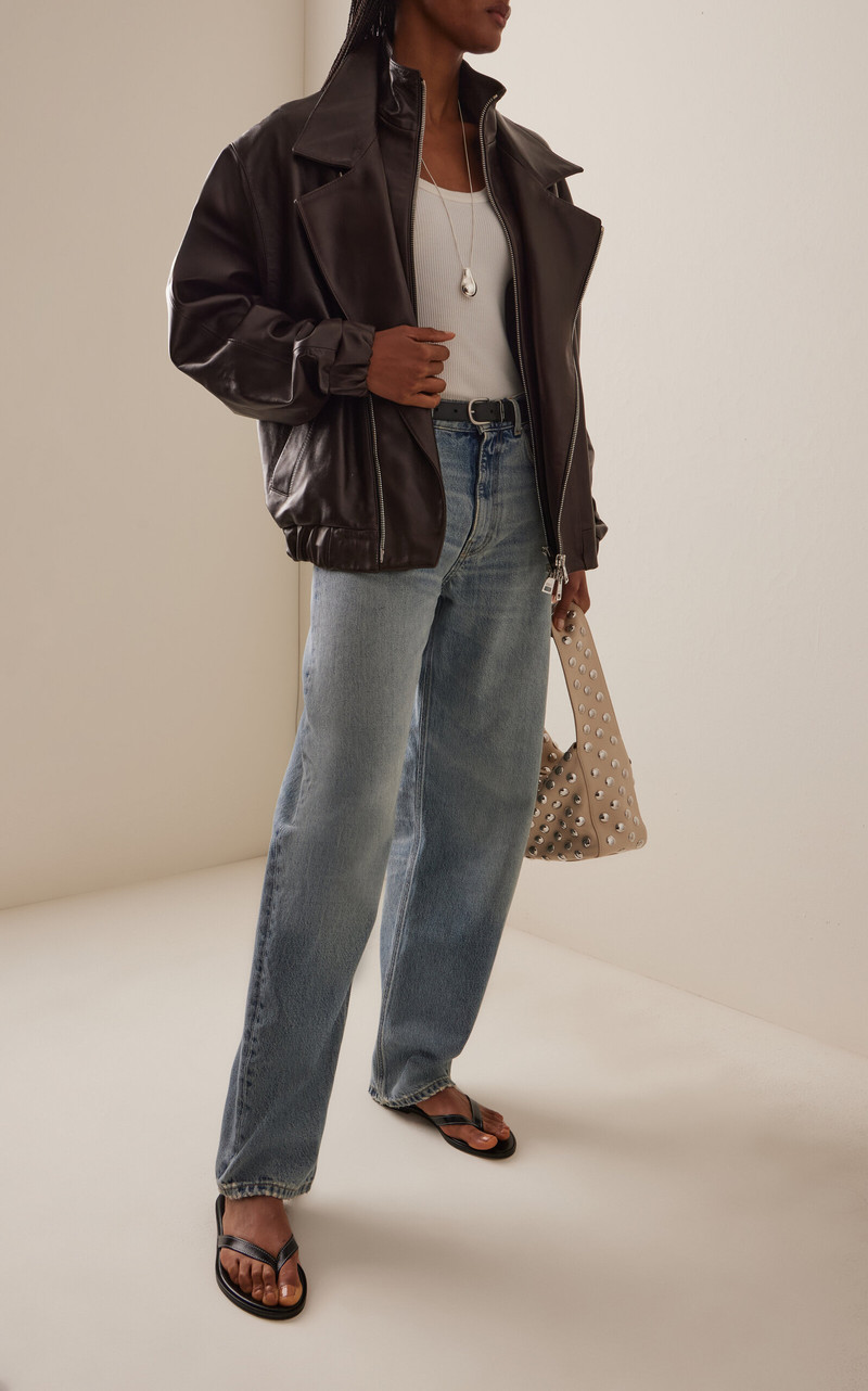 HAIKURE Bibi Rigid Mid-Rise Balloon-Leg Jeans light wash outlook