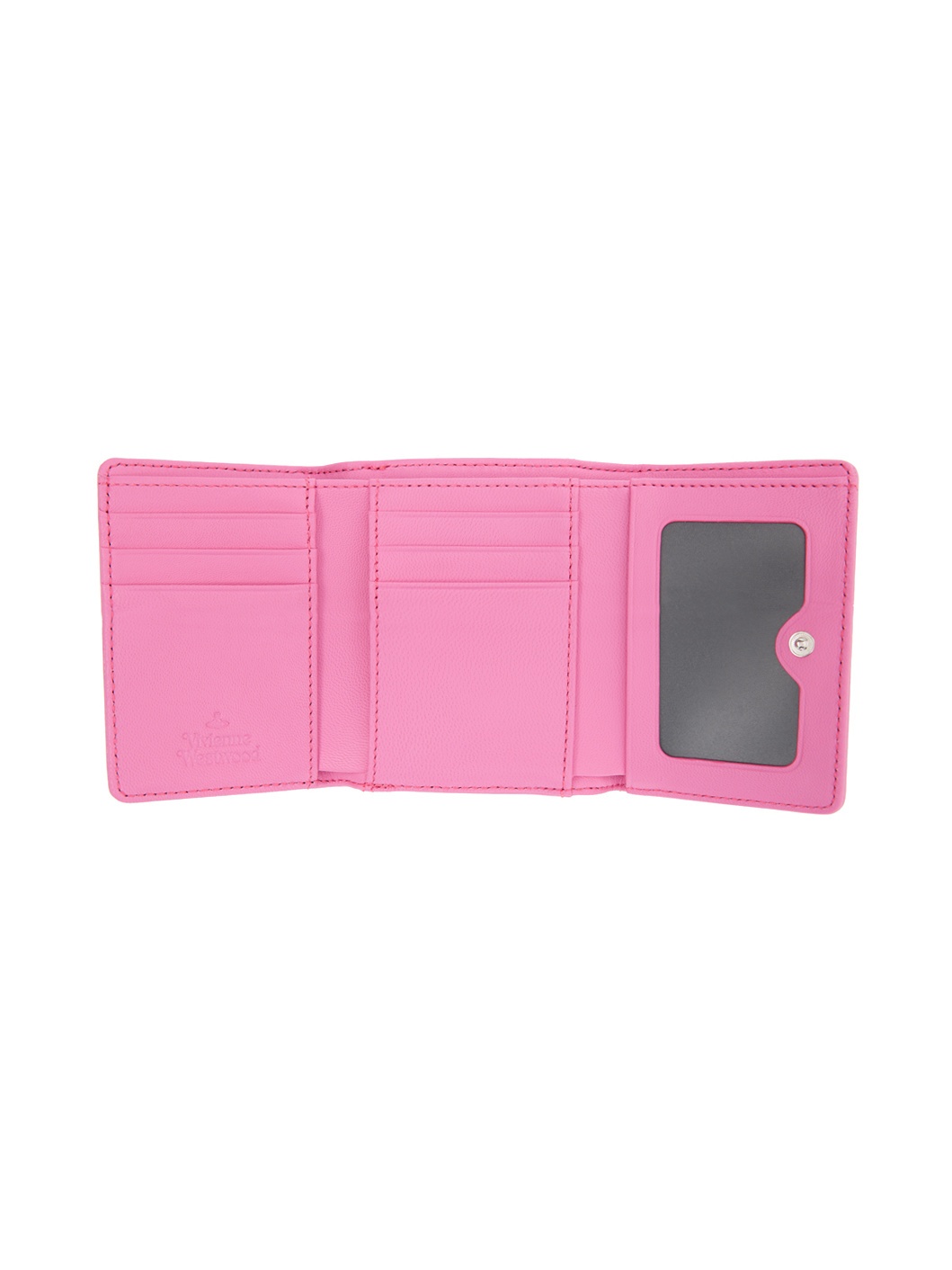 Pink Shiny Patent Small Frame Wallet - 3