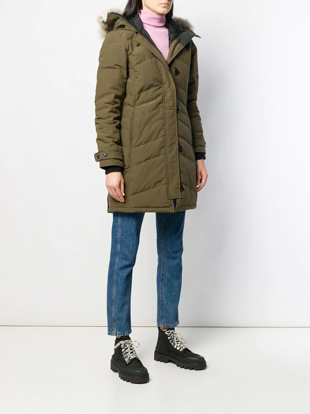 padded parka coat - 3