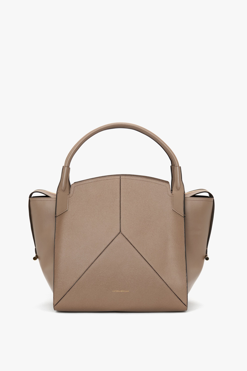 Victoria Bag In Dove Grey Grained Leather 1