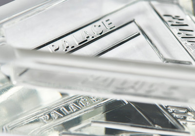 PALACE TRI-FERG GLASS ASHTRAY CLEAR outlook