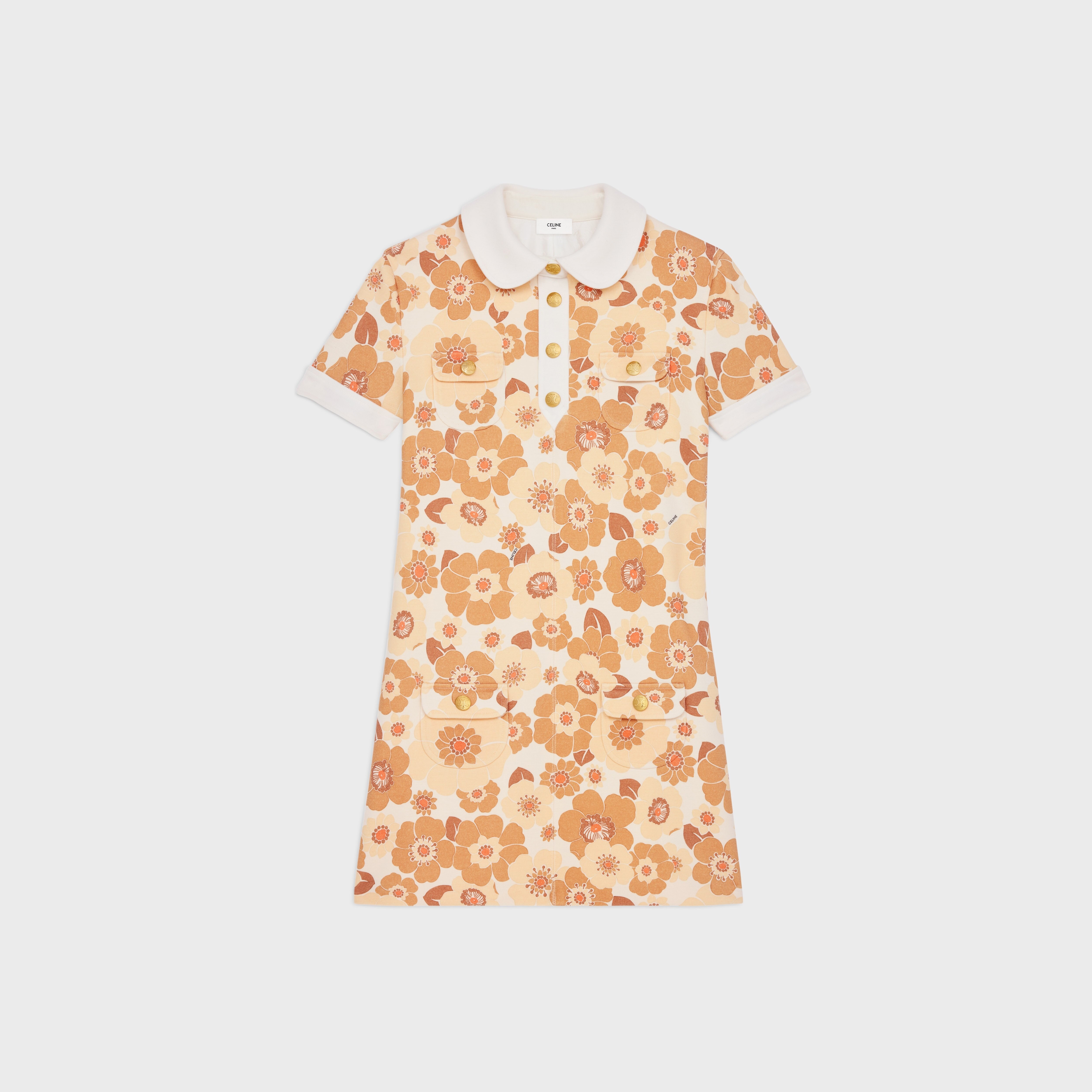 trapeze mini dress in wool jersey - 1