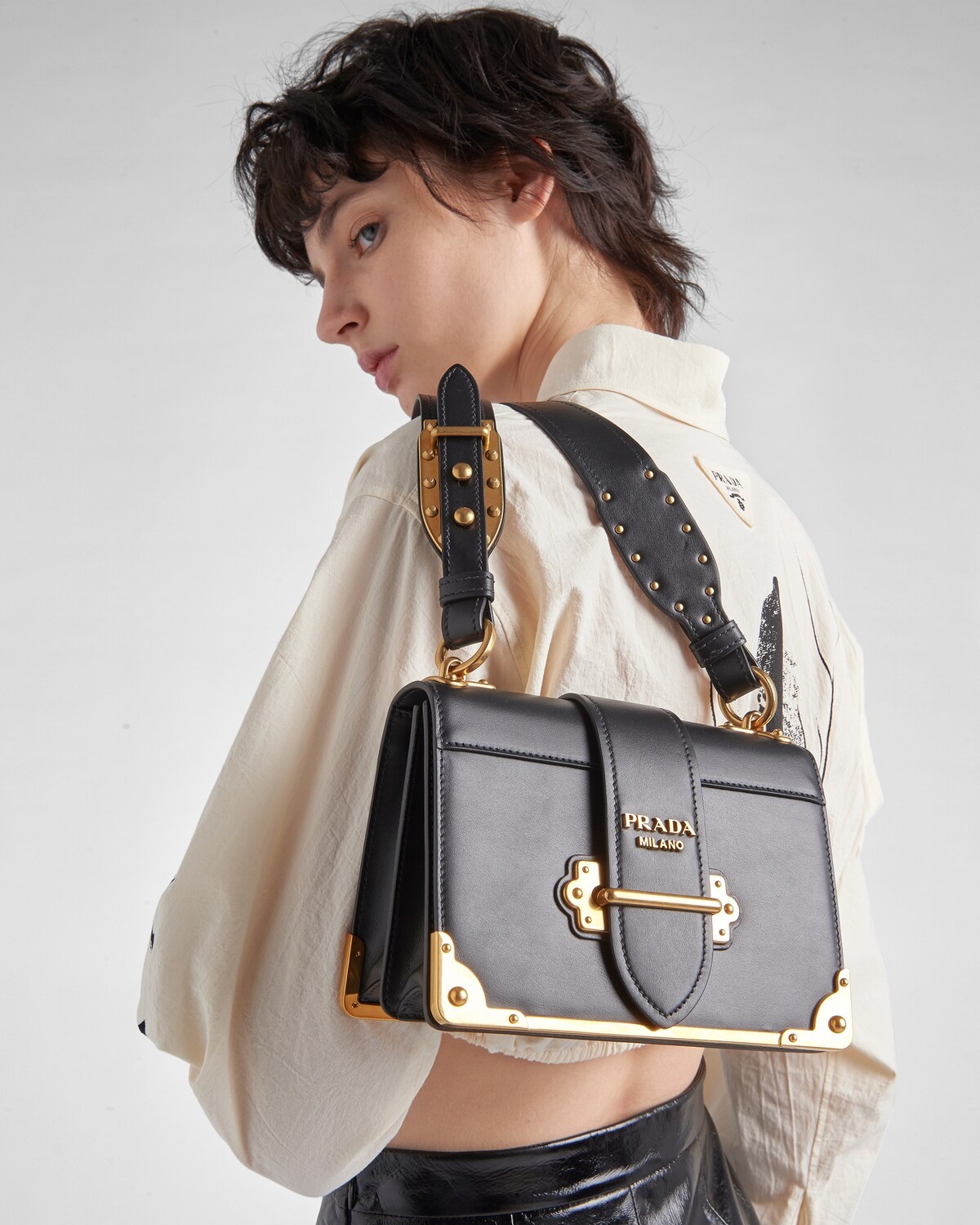 Prada Cahier leather bag - 7