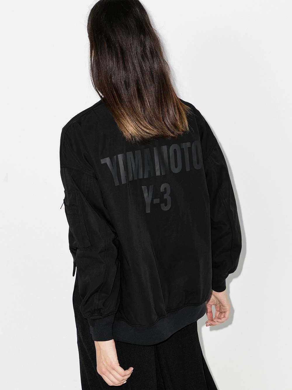 logo-print bomber jacket - 3